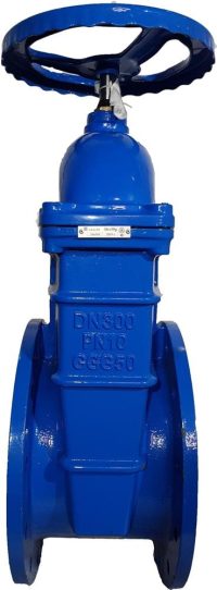 Задвижка с обрезиненным клином 30ч39р Ру10 Ду300 СИБЗТА ТУ3741–001–27104101–2014 синий