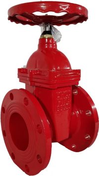 Задвижка с обрезиненным клином 30ч39р Ру16 Ду100 СИБЗТА ТУ3741–001–27104101–2014 красный