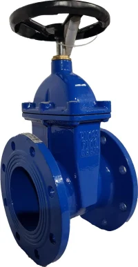 Задвижка с обрезиненным клином 30ч39р Ру16 Ду125 СИБЗТА ТУ3741–001–27104101–2014 синий