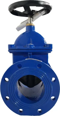 Задвижка с обрезиненным клином 30ч39р Ру16 Ду125 СИБЗТА ТУ3741–001–27104101–2014 синий