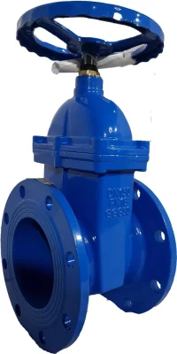 Задвижка с обрезиненным клином 30ч39р Ру16 Ду150 СИБЗТА ТУ3741–001–27104101–2014 синий