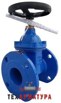 Задвижка с обрезиненным клином 30ч39р Ру16 Ду65 СИБЗТА ТУ3741–001–27104101–2014 синий