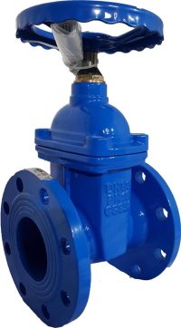 Задвижка с обрезиненным клином 30ч39р Ру16 Ду80 СИБЗТА ТУ3741–001–27104101–2014 синий