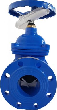 Задвижка с обрезиненным клином 30ч39р Ру16 Ду80 СИБЗТА ТУ3741–001–27104101–2014 синий