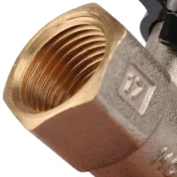 Кран шаровой STOUT с накидной гайкой прямой, ВР/накидная гайка 1/2", ручка бабочка