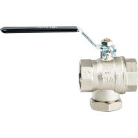 Кран шаровой STOUT с фильтром 1 1/4", ручка-рычаг