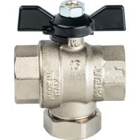 Кран шаровой STOUT с фильтром 3/4", ручка-бабочка