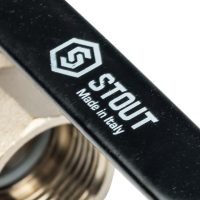 Кран шаровой STOUT полнопроходной ВР/НР 3/4", ручка рычаг