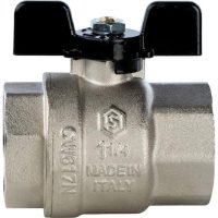 Кран шаровой STOUT полнопроходной ВР/ВР 1 1/4", ручка бабочка