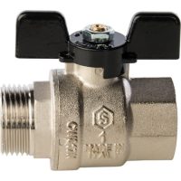 Кран шаровой STOUT полнопроходной ВР/НР 1", ручка бабочка