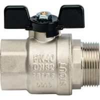 Кран шаровой STOUT полнопроходной ВР/НР 1 1/4, ручка бабочка