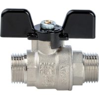 Кран шаровой STOUT полнопроходной НР/НР 1/2", ручка бабочка