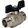 Кран шаровой STOUT полнопроходной НР/НР 3/4", ручка бабочка