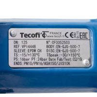 Затвор дисковый поворотный чугун VPI4448-02NI Ду 125 Ру16 Tecofi