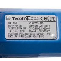 Затвор дисковый поворотный чугун VPI4448-02NI Ду 150 Ру16 Tecofi