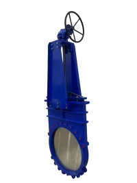 Задвижка шиберная чугунная DN700 PN3 с редуктором СИБЗТА
