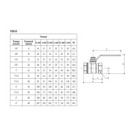 Кран шар лат хр Ду10 Ру35 м/м полн рыч Giacomini R850X022