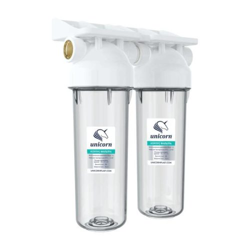 Корпус фильтра пл 2-ст 1/2" м/м 10SL Unicorn KSBP 1/2 DUO