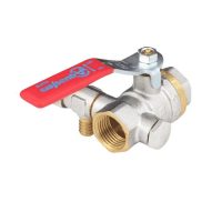 Кран шар лат спуск 1012 Euro Ду20 Ру40 м/м полн рыч Aquasfera 1012-02